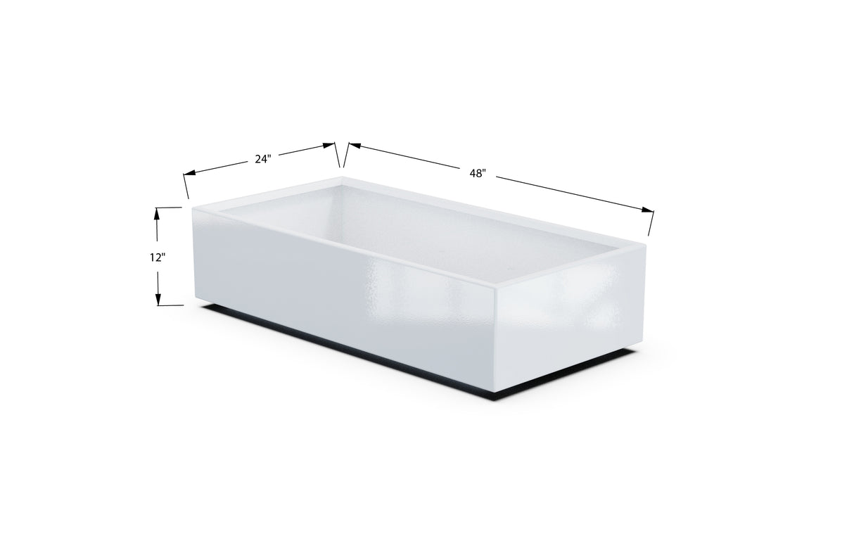Aluminum Rectangular Planter – 12" to 20" H