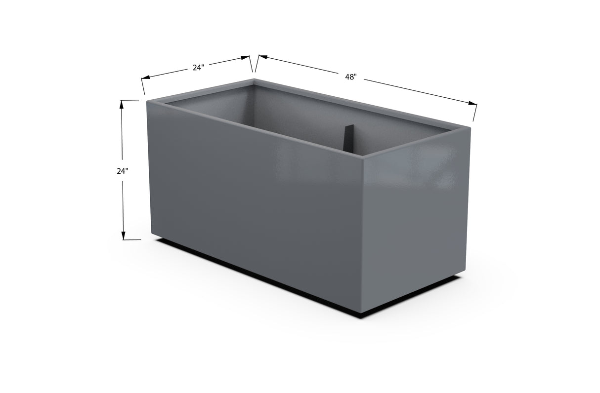30% OFF Aluminum Rectangular Planter – 96" x 18" x 24"