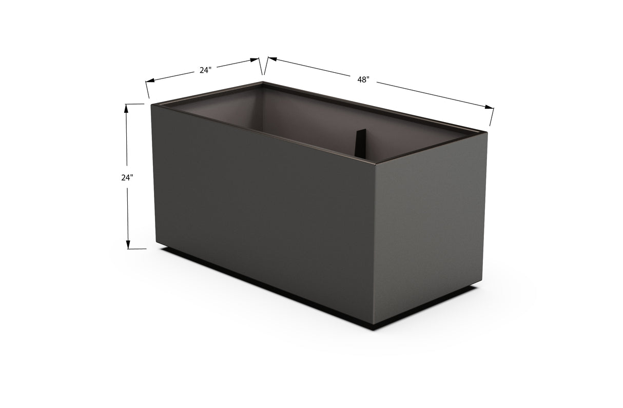 30% OFF Aluminum Rectangular Planter – 96" x 18" x 24"