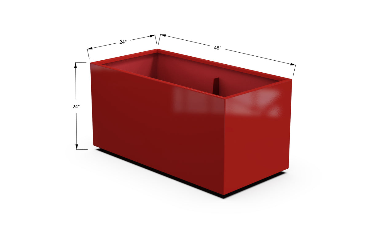 30% OFF Aluminum Rectangular Planter – 96" x 18" x 24"