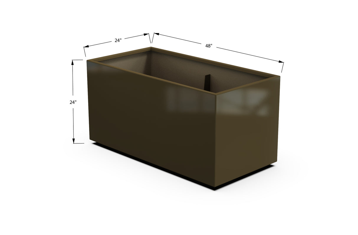 30% OFF Aluminum Rectangular Planter – 96" x 18" x 24"
