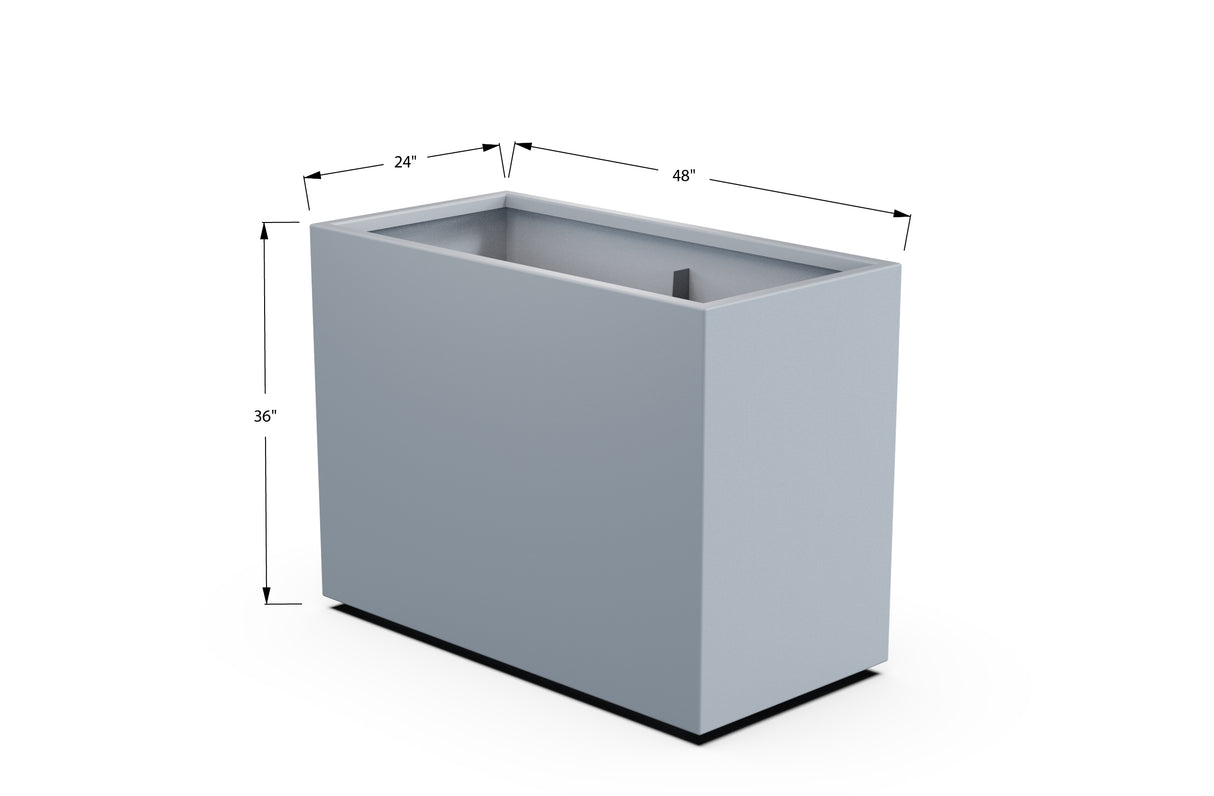 Aluminum Rectangular Planter – 36" H