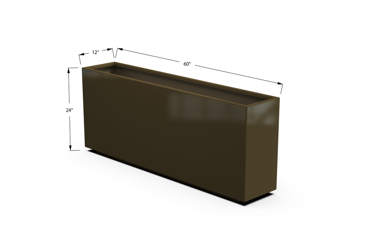 30% OFF Aluminum Rectangular Planter – 96" x 18" x 24"