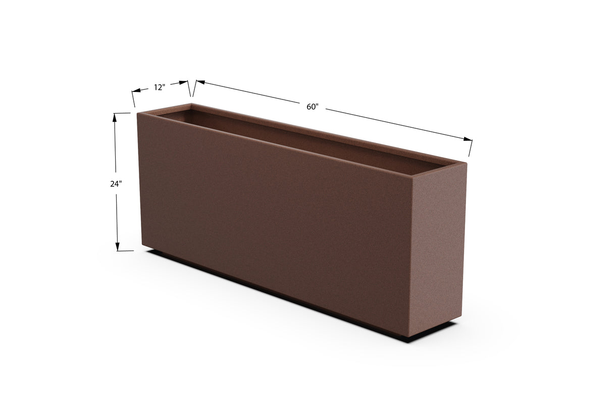 30% OFF Aluminum Rectangular Planter – 96" x 18" x 24"