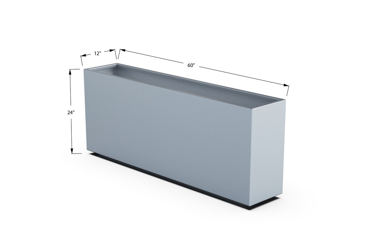 30% OFF Aluminum Rectangular Planter – 96" x 18" x 24"