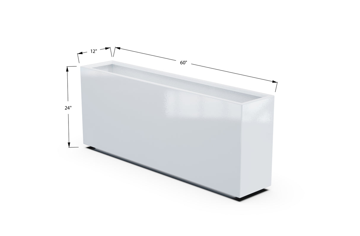 30% OFF Aluminum Rectangular Planter – 96" x 18" x 24"