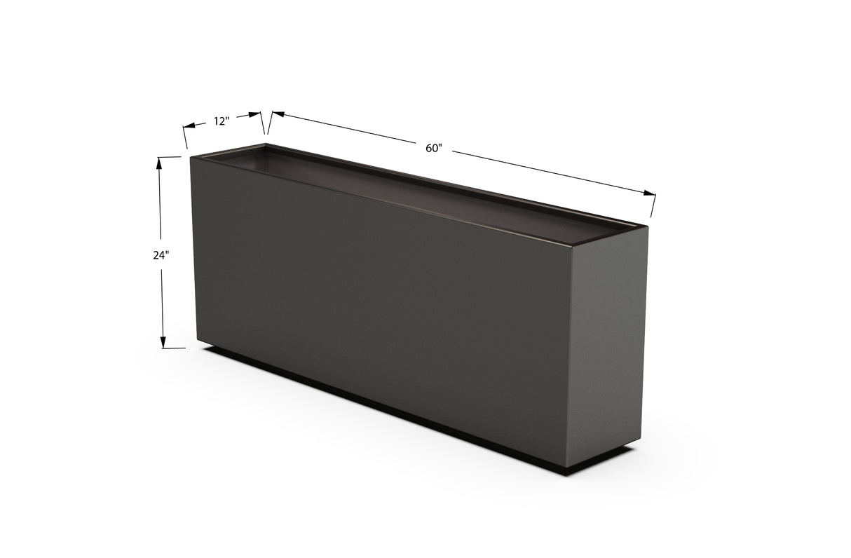 30% OFF Aluminum Rectangular Planter – 96" x 18" x 24"