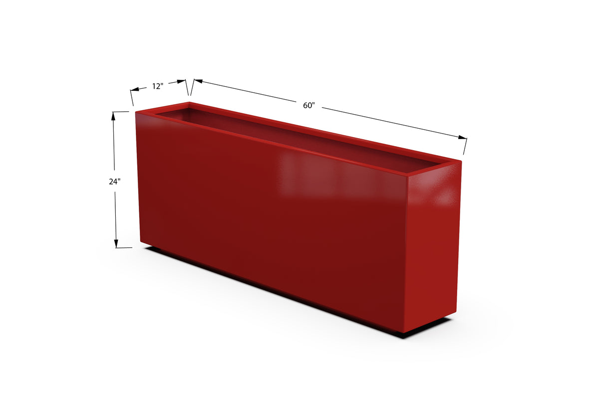 30% OFF Aluminum Rectangular Planter – 96" x 18" x 24"