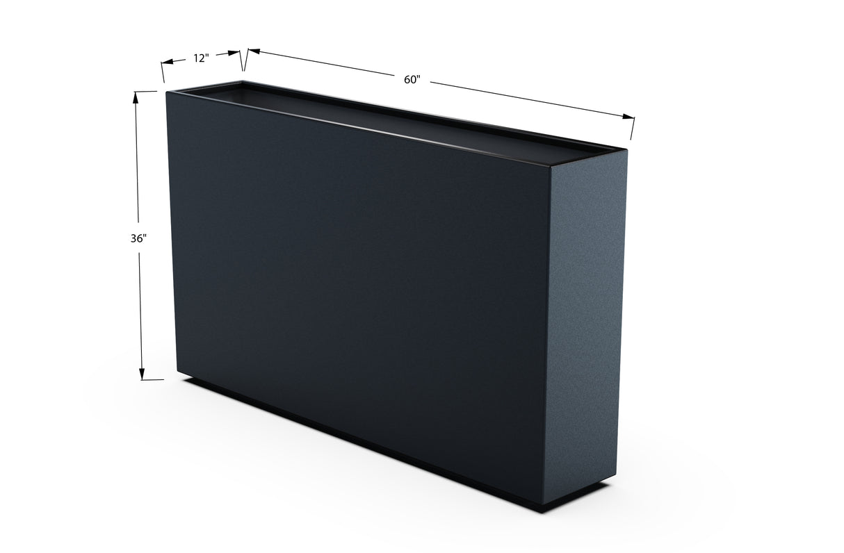 Aluminum Rectangular Planter – 36" H