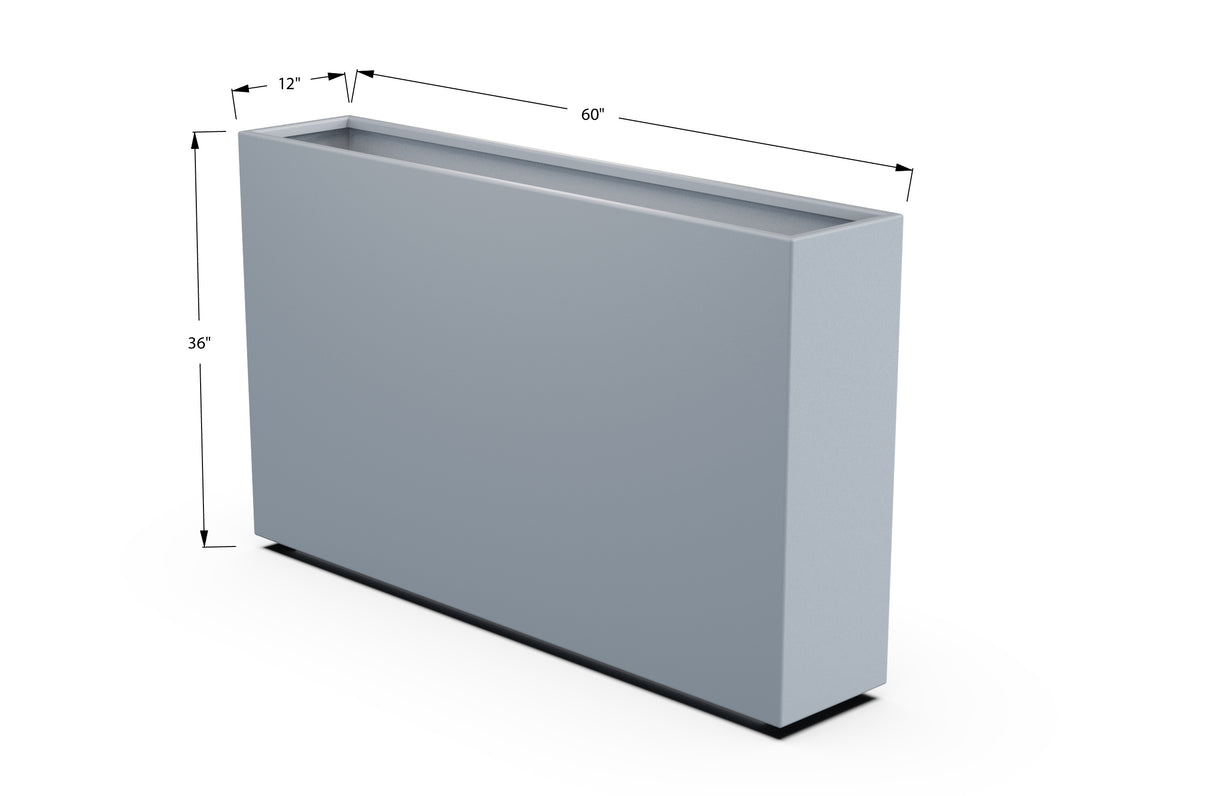 Aluminum Rectangular Planter – 36" H