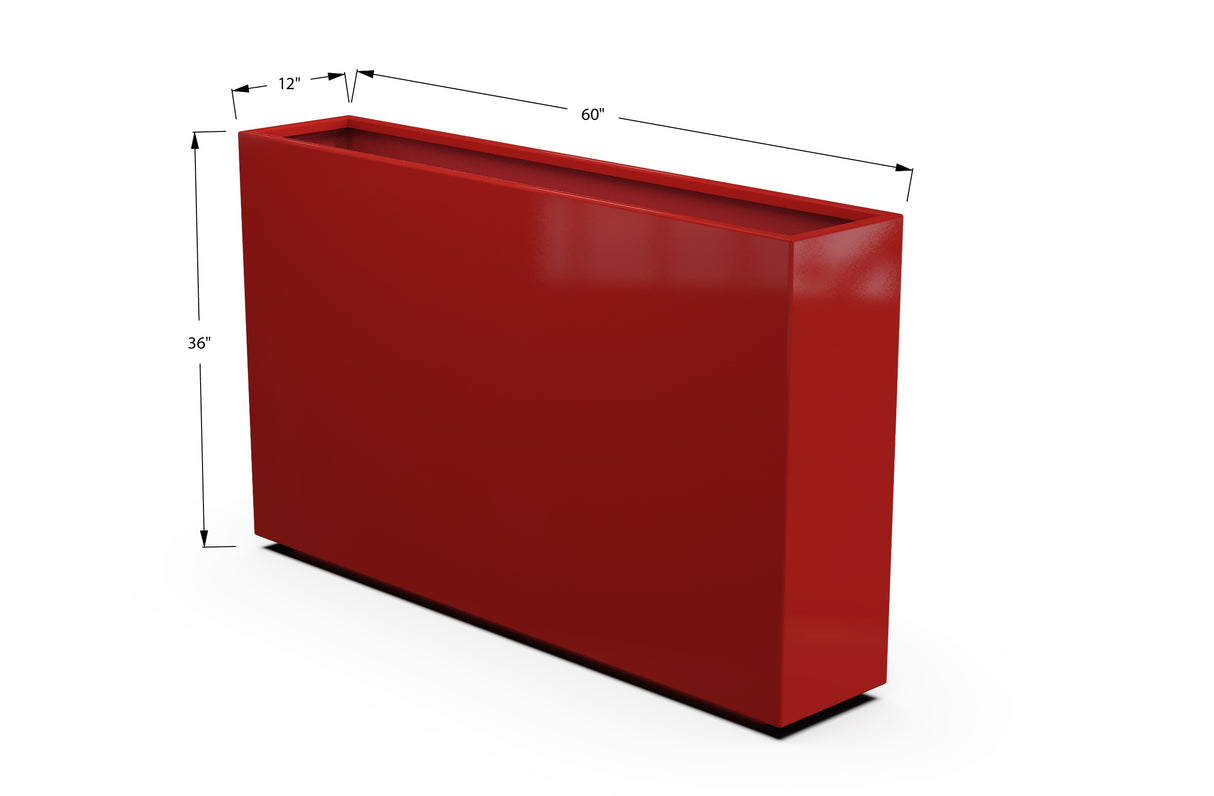 Aluminum Rectangular Planter – 36" H