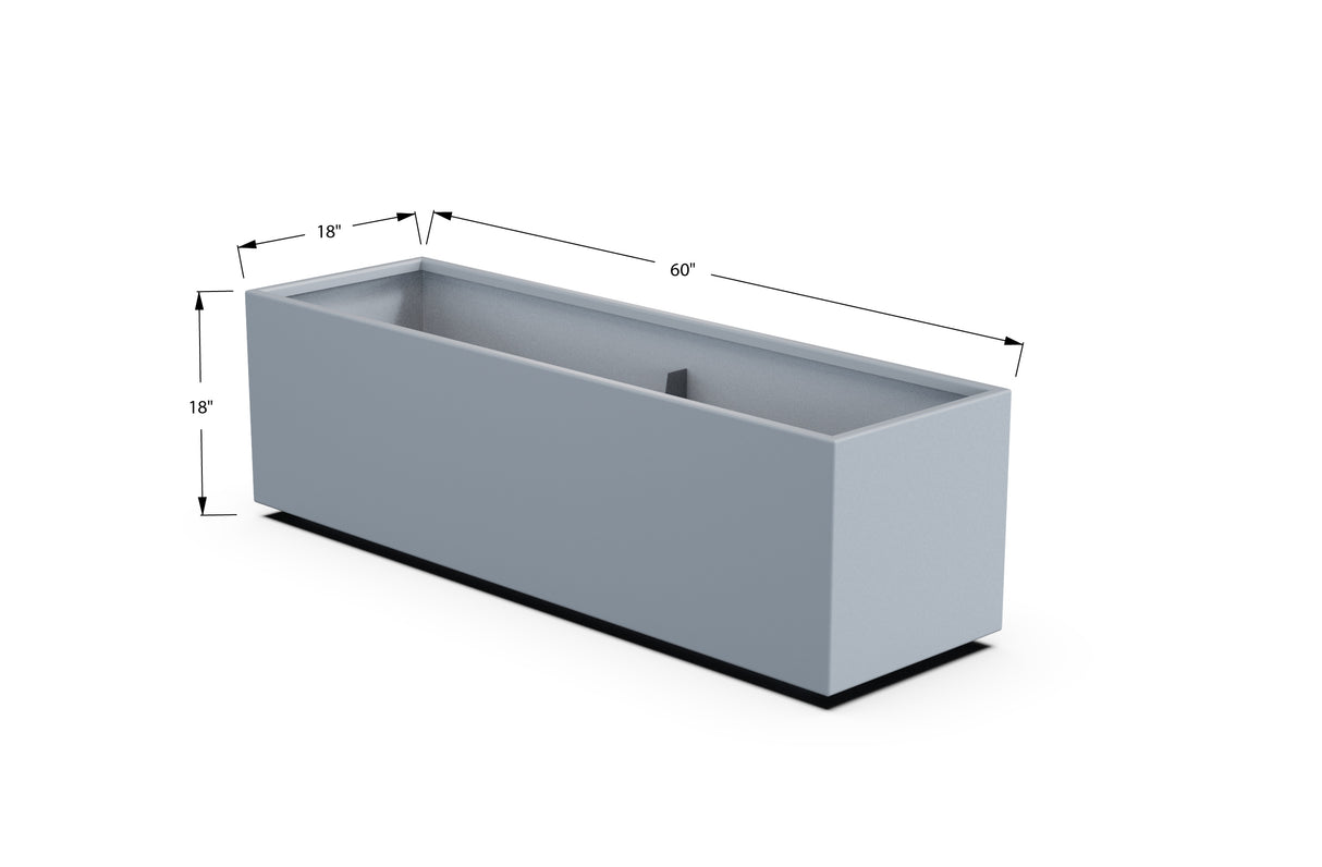 Aluminum Rectangular Planter – 12" to 20" H