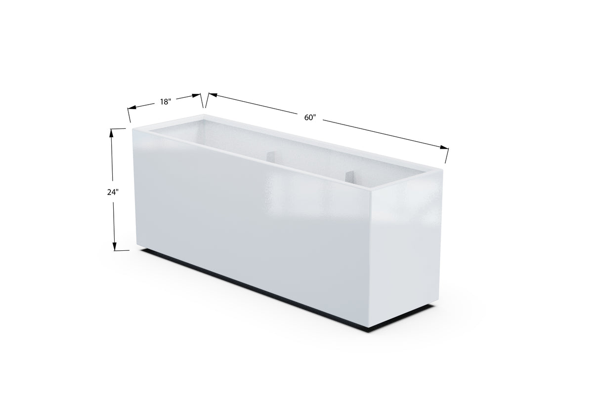 30% OFF Aluminum Rectangular Planter – 96" x 18" x 24"