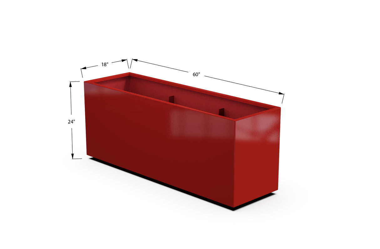 30% OFF Aluminum Rectangular Planter – 96" x 18" x 24"