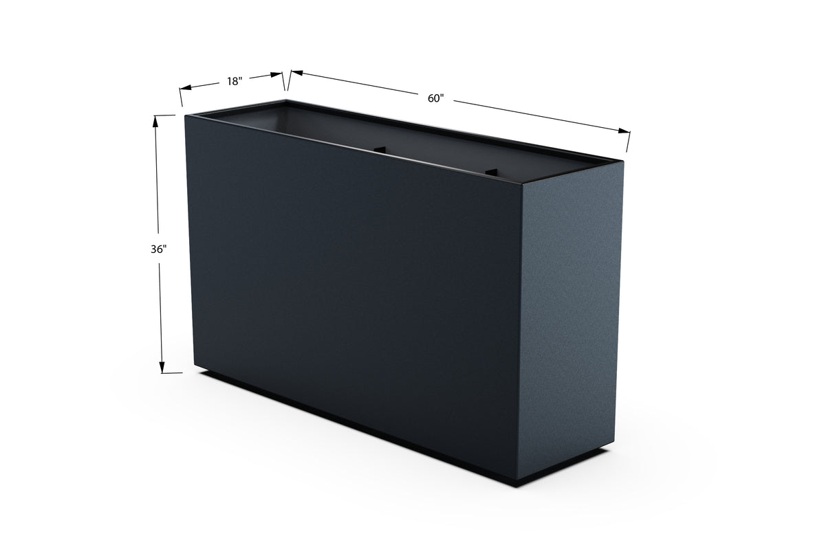 Aluminum Rectangular Planter – 36" H