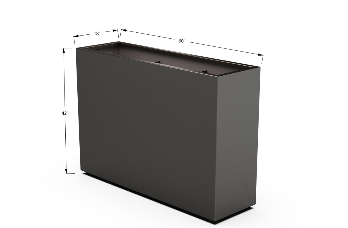 30% OFF Aluminum Rectangular Planter – 60" x 18" x 42"