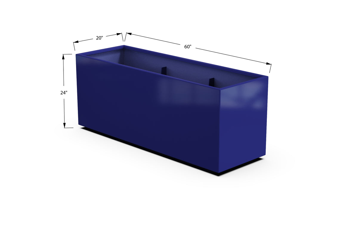 30% OFF Aluminum Rectangular Planter – 96" x 18" x 24"