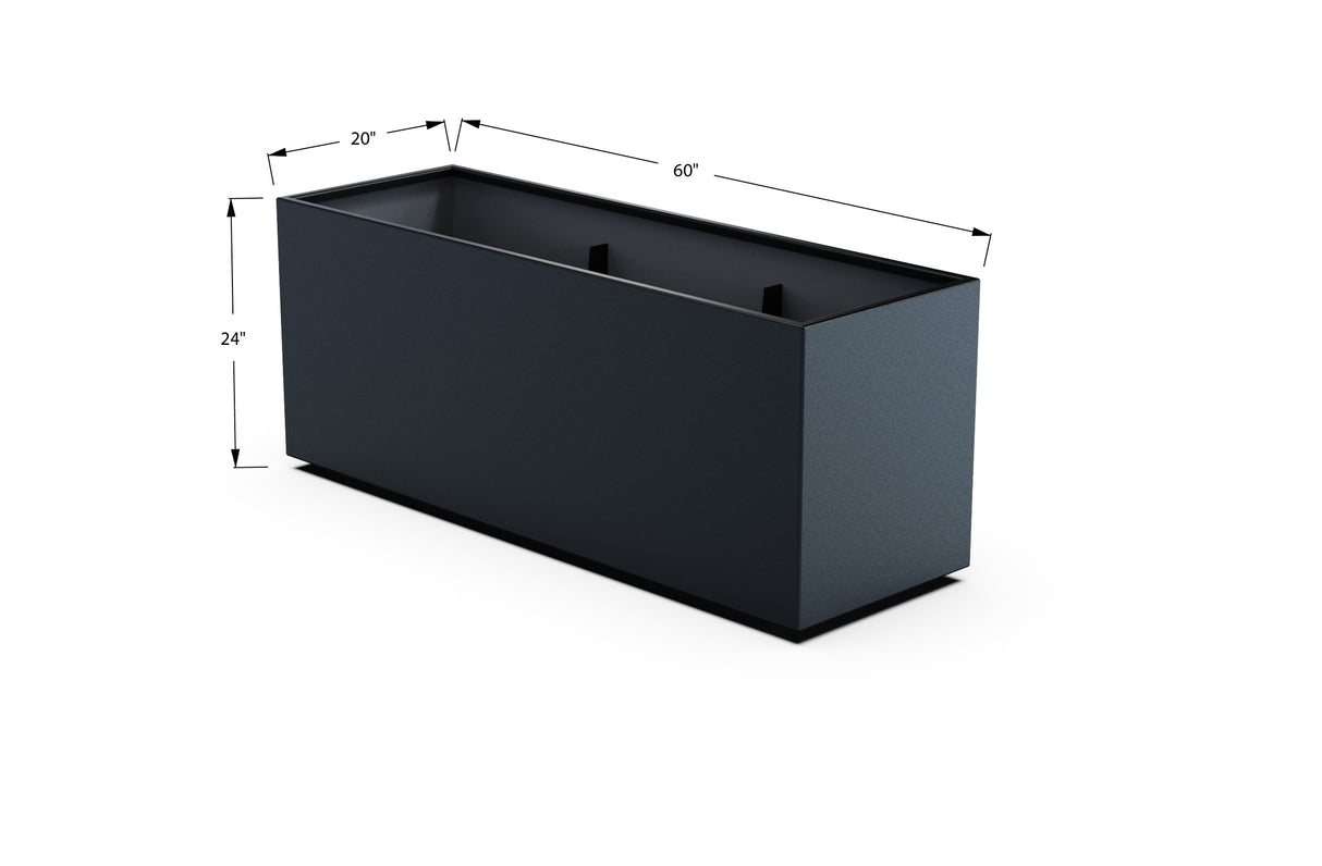 30% OFF Aluminum Rectangular Planter – 96" x 18" x 24"