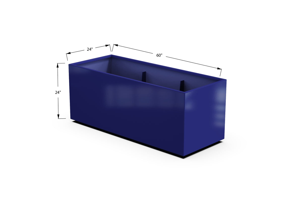 30% OFF Aluminum Rectangular Planter – 96" x 18" x 24"