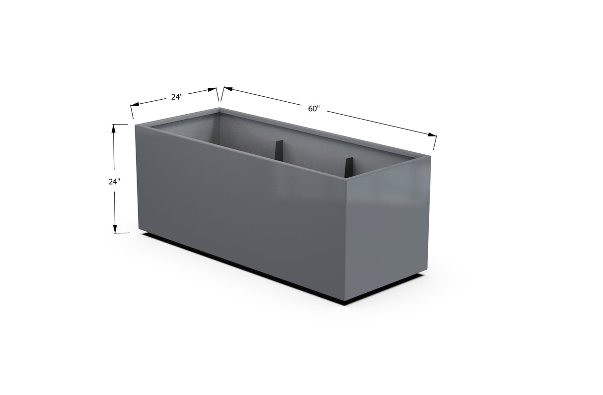 30% OFF Aluminum Rectangular Planter – 96" x 18" x 24"