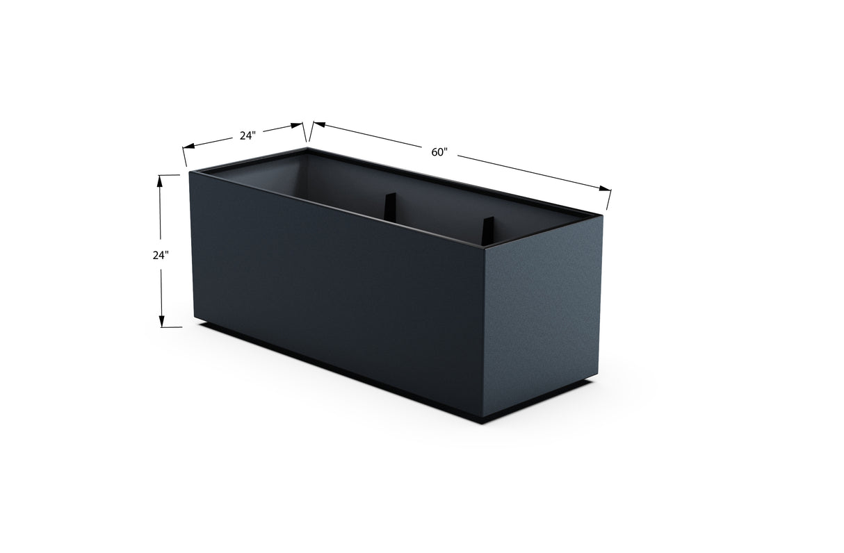 30% OFF Aluminum Rectangular Planter – 96" x 18" x 24"