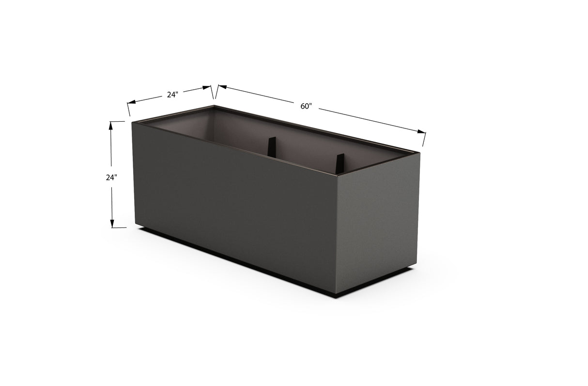 30% OFF Aluminum Rectangular Planter – 96" x 18" x 24"