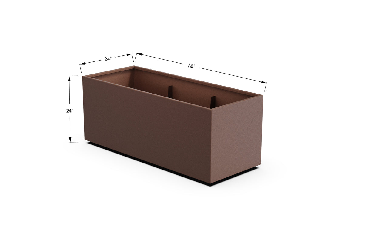 30% OFF Aluminum Rectangular Planter – 96" x 18" x 24"