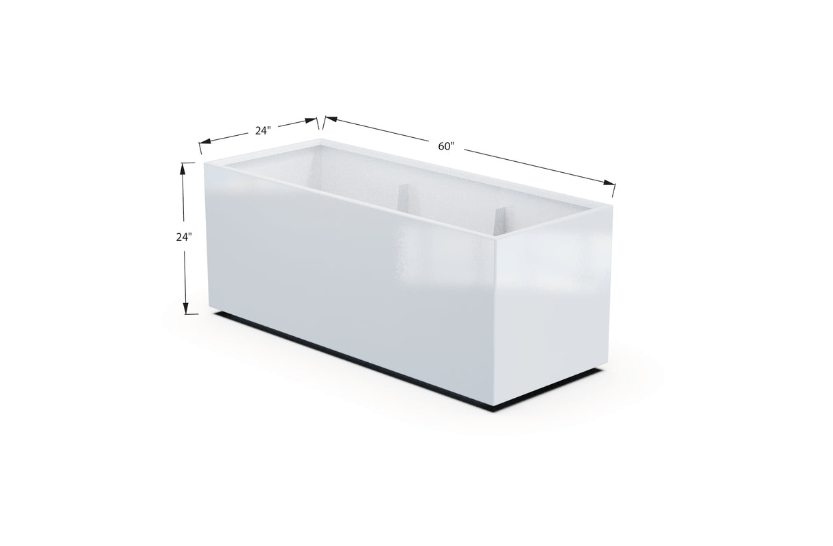 30% OFF Aluminum Rectangular Planter – 96" x 18" x 24"