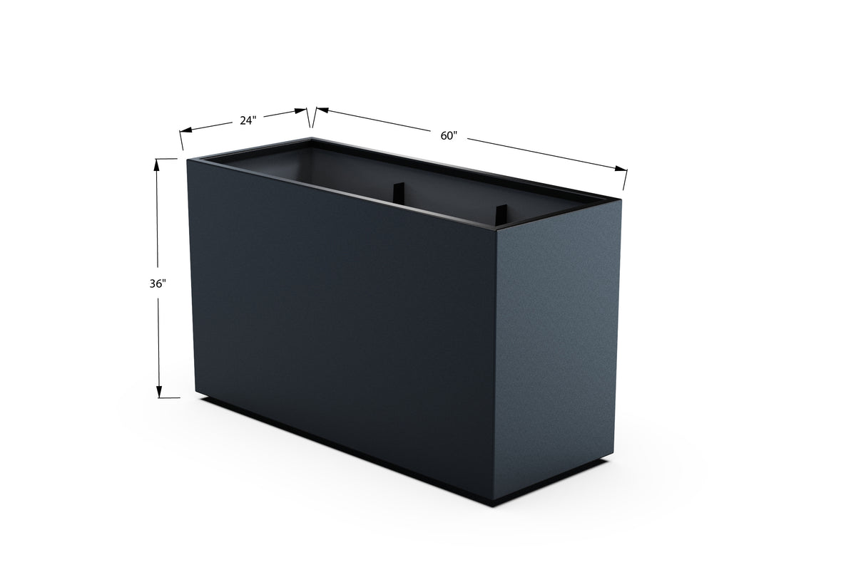 Aluminum Rectangular Planter – 36" H