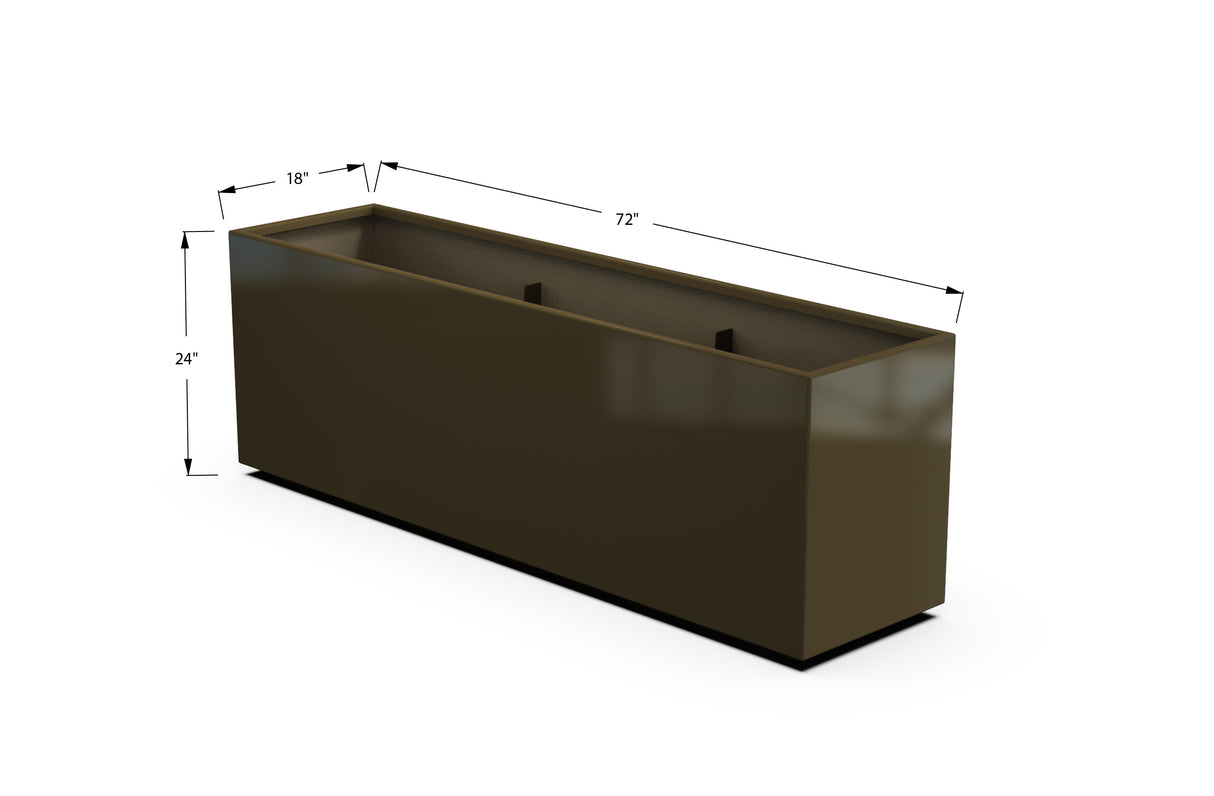 30% OFF Aluminum Rectangular Planter – 96" x 18" x 24"