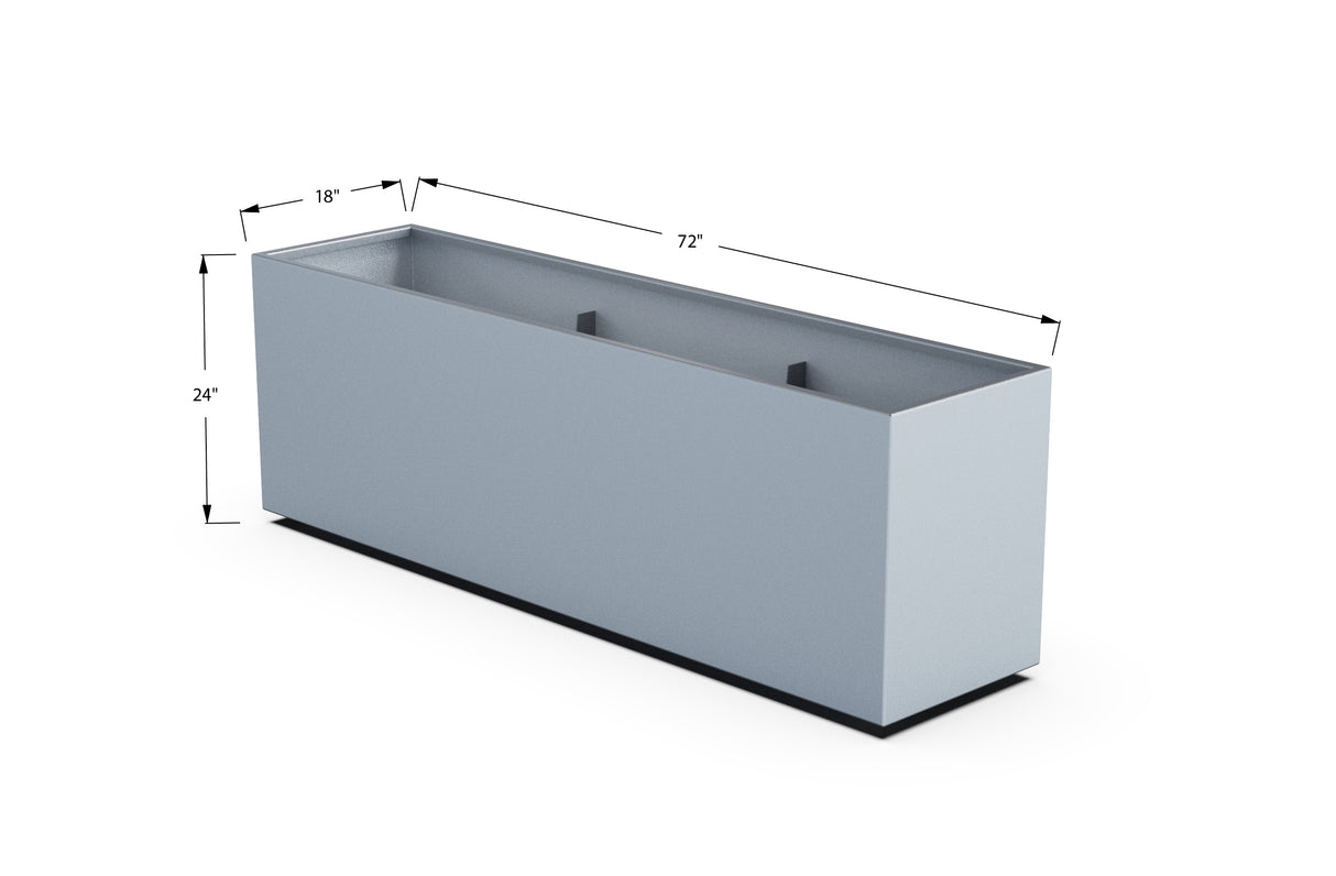 30% OFF Aluminum Rectangular Planter – 96" x 18" x 24"