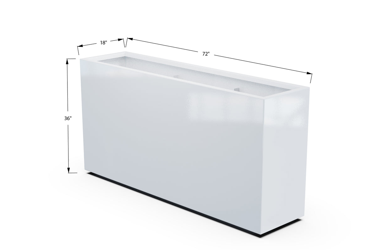 Aluminum Rectangular Planter – 36" H