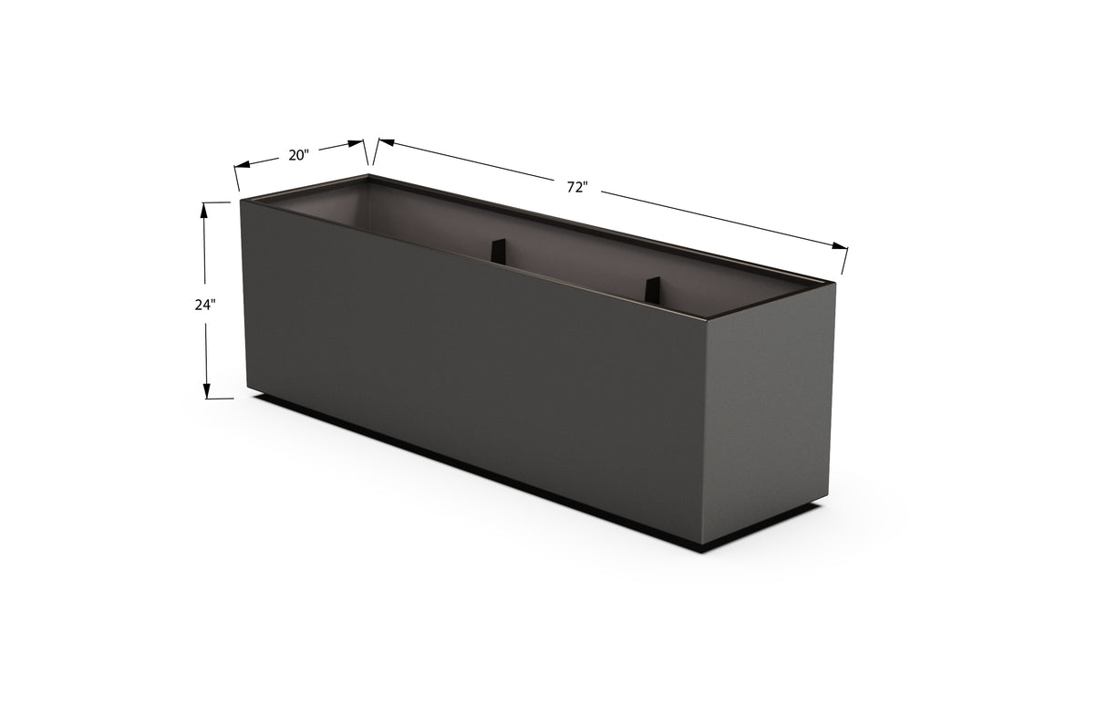 30% OFF Aluminum Rectangular Planter – 96" x 18" x 24"