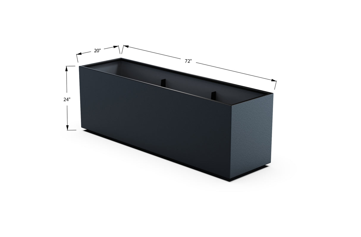 30% OFF Aluminum Rectangular Planter – 96" x 18" x 24"