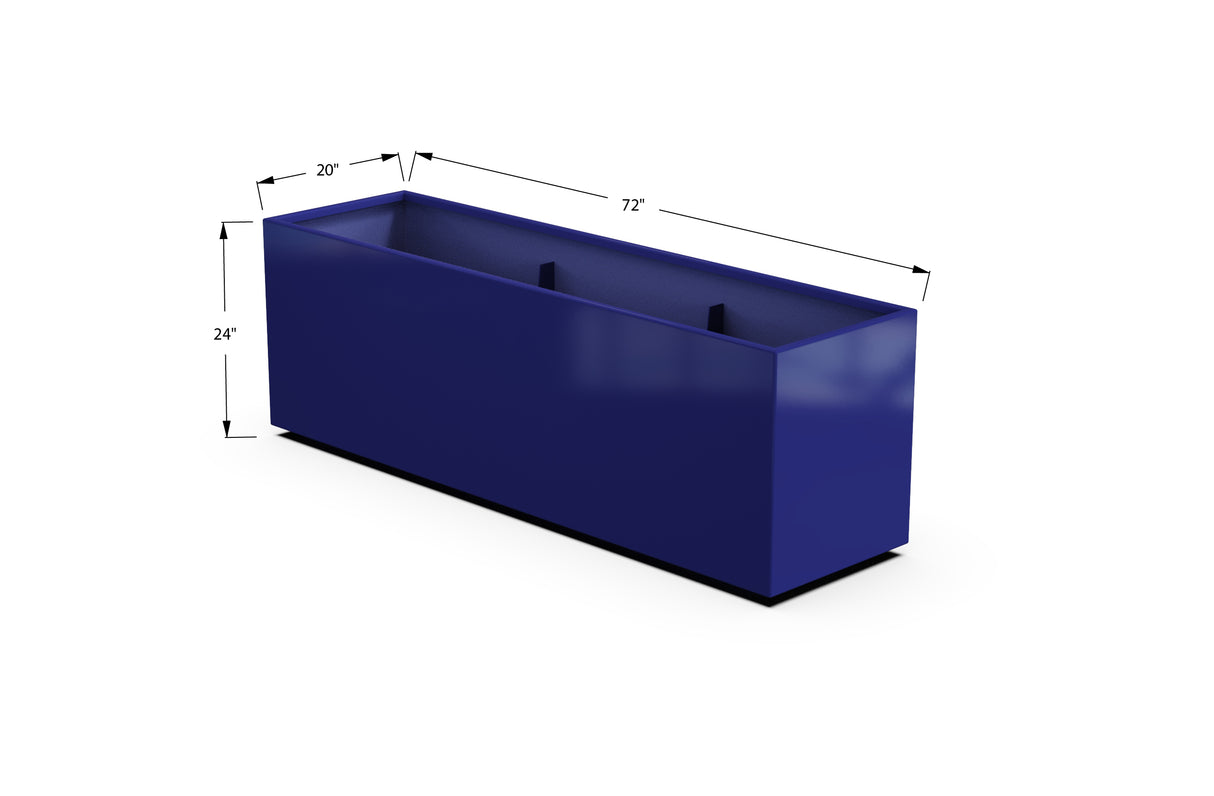 30% OFF Aluminum Rectangular Planter – 96" x 18" x 24"