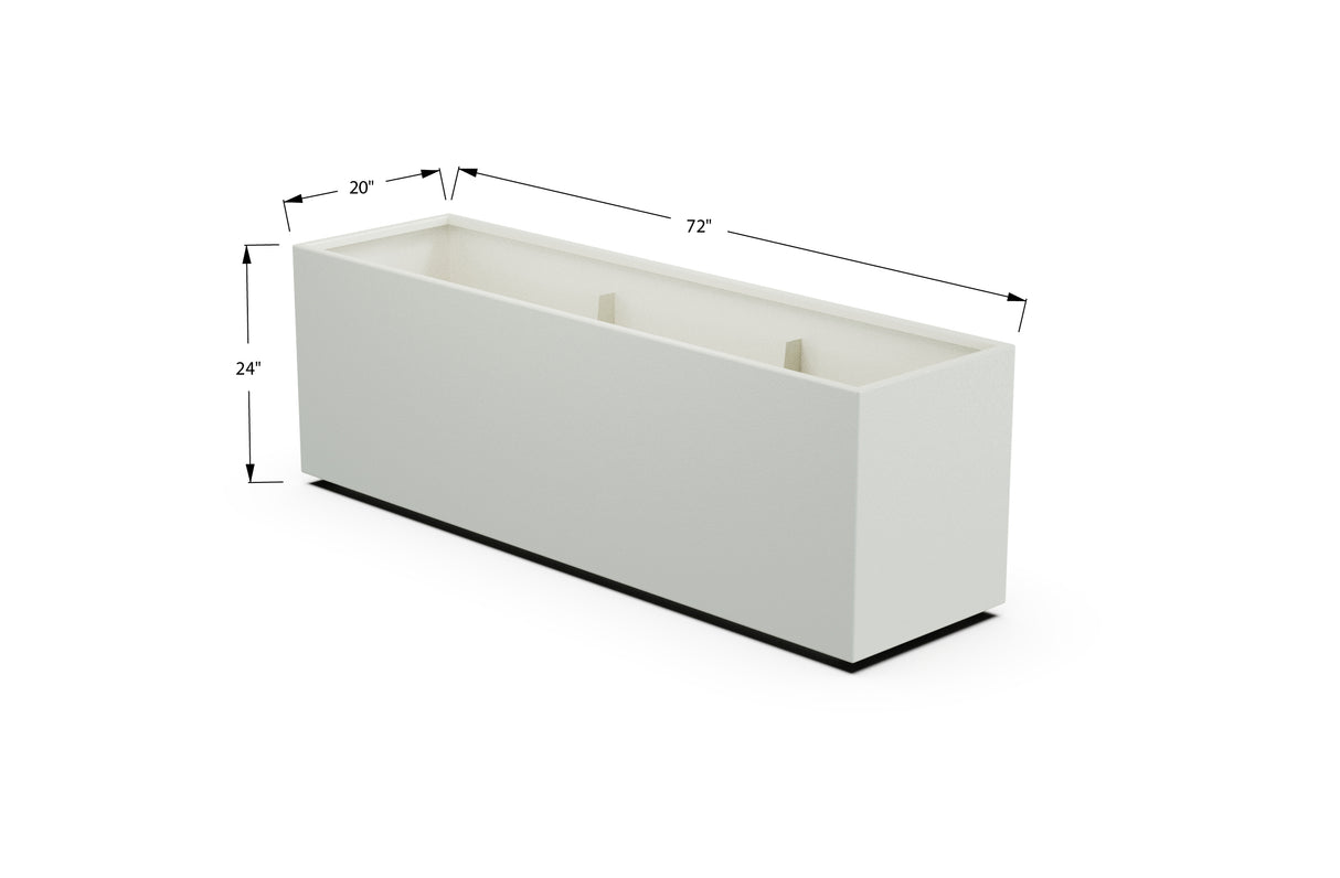30% OFF Aluminum Rectangular Planter – 96" x 18" x 24"