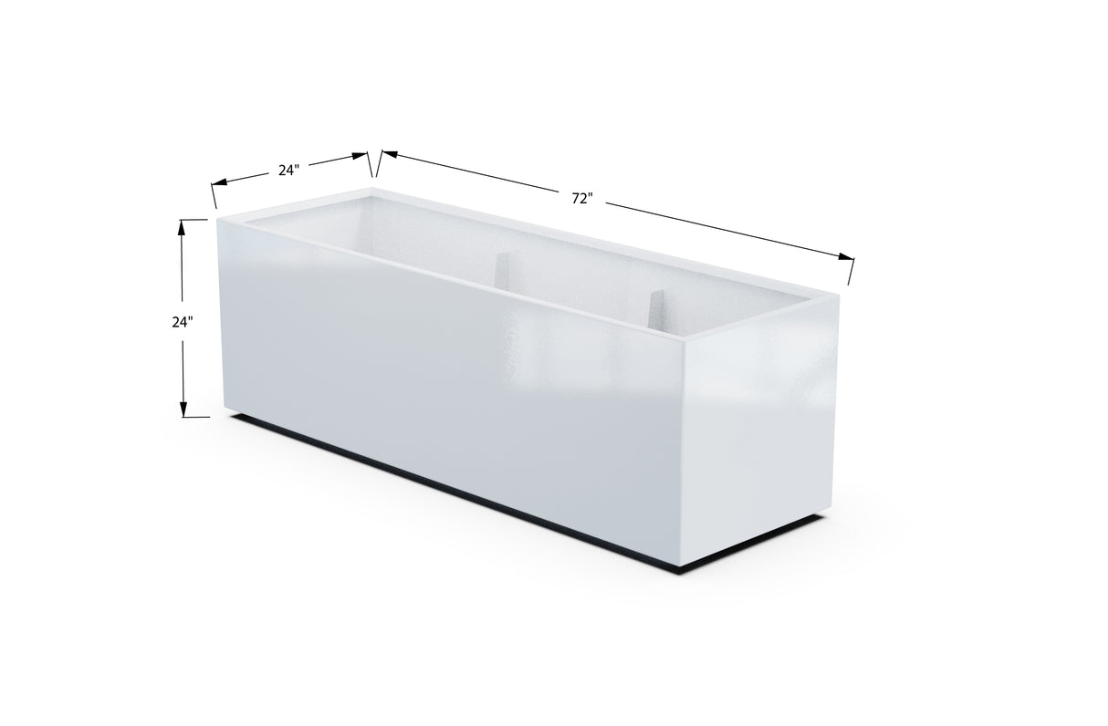 30% OFF Aluminum Rectangular Planter – 96" x 18" x 24"