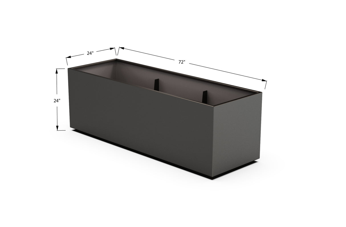 30% OFF Aluminum Rectangular Planter – 96" x 18" x 24"
