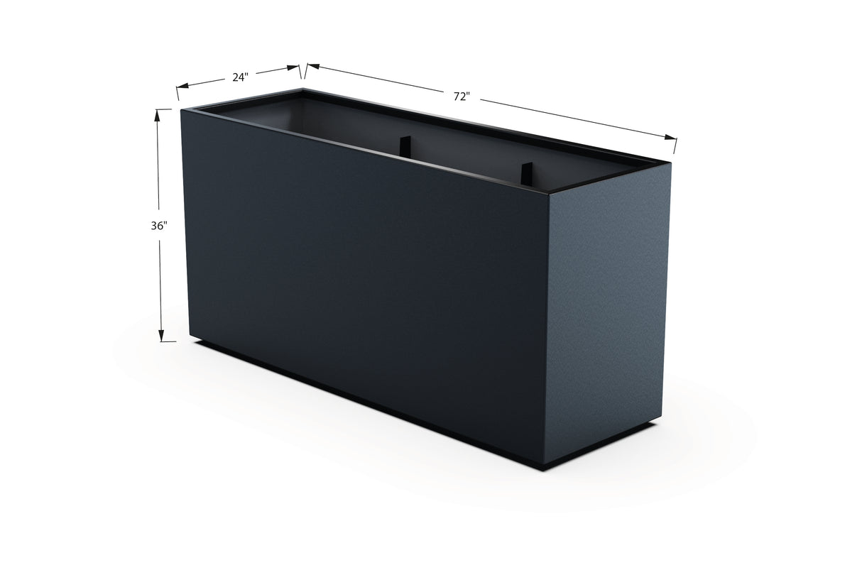 Aluminum Rectangular Planter – 36" H
