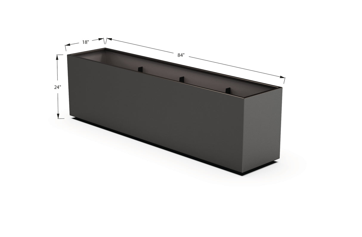 30% OFF Aluminum Rectangular Planter – 96" x 18" x 24"