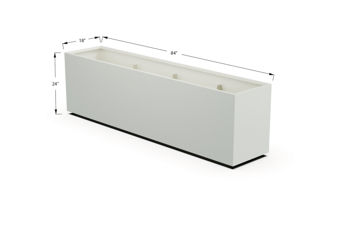 30% OFF Aluminum Rectangular Planter – 96" x 18" x 24"