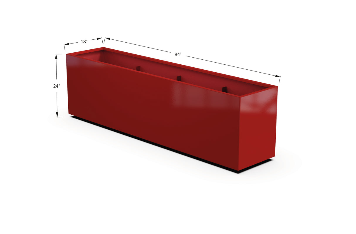 30% OFF Aluminum Rectangular Planter – 96" x 18" x 24"