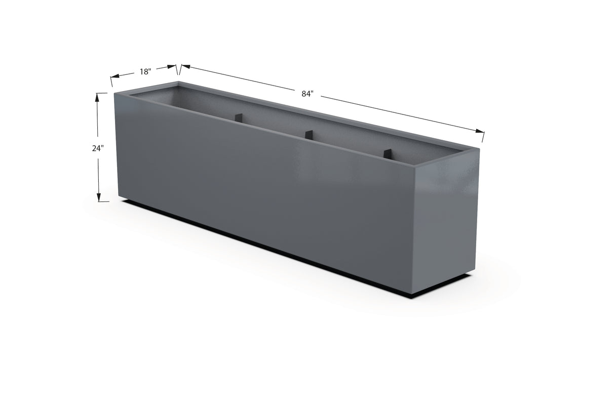30% OFF Aluminum Rectangular Planter – 96" x 18" x 24"