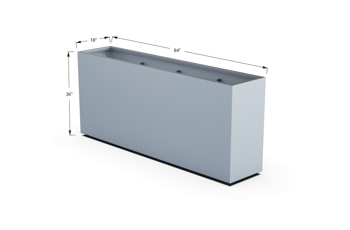 Aluminum Rectangular Planter – 36" H