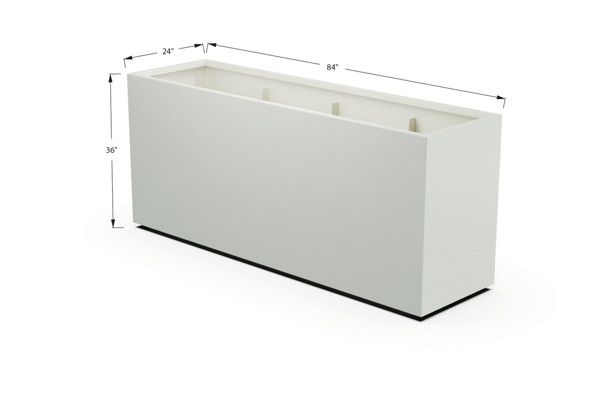 Aluminum Rectangular Planter – 36" Height - Plantercraft