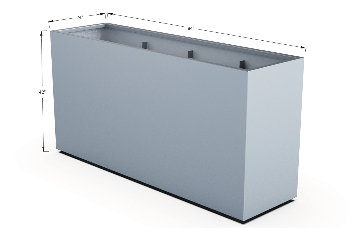 30% OFF Aluminum Rectangular Planter – 60" x 18" x 42"