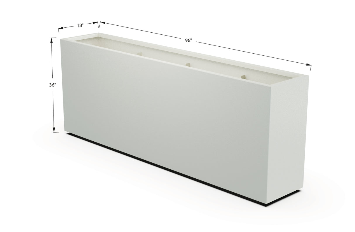 Aluminum Rectangular Planter – 36" H