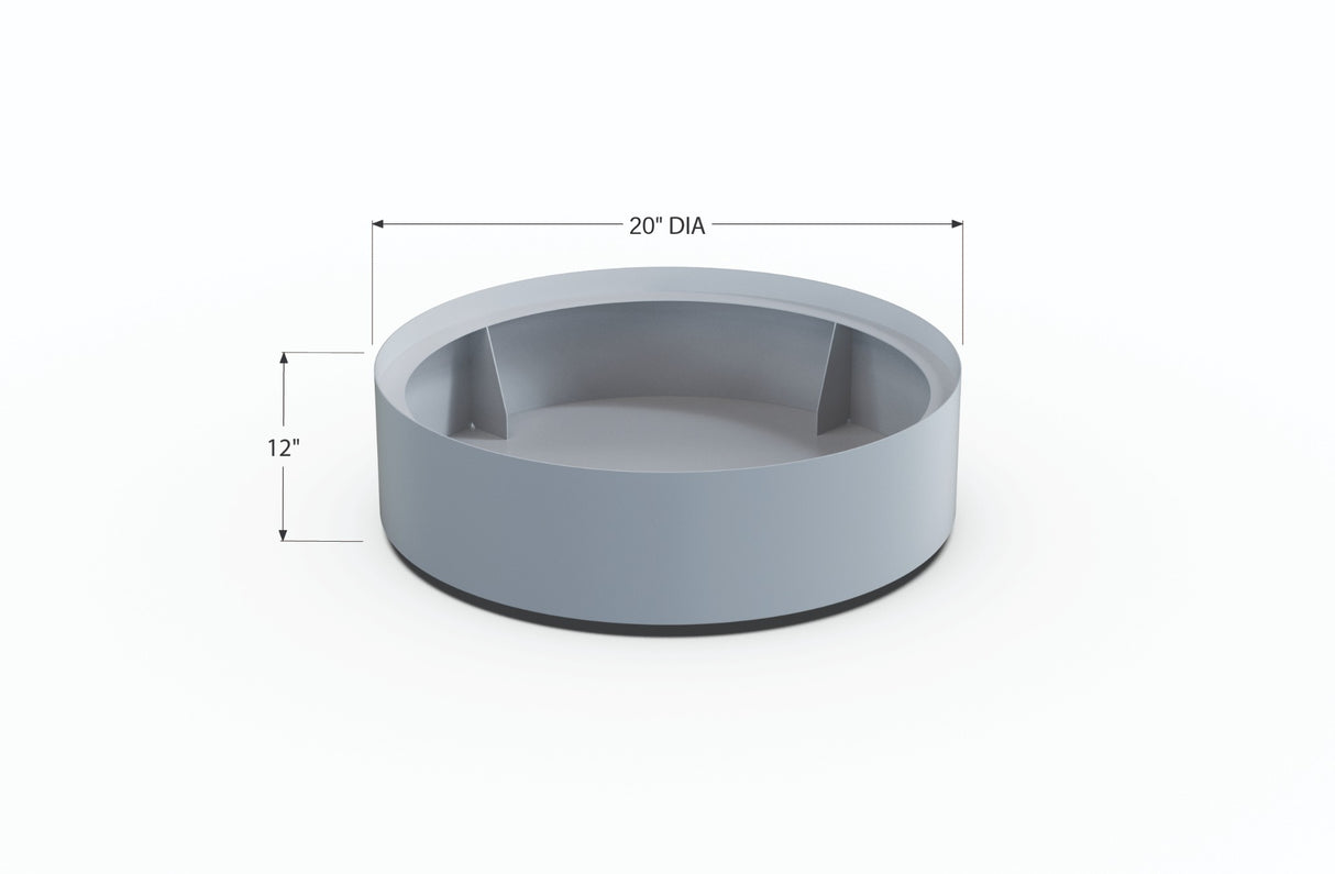 Aluminum Round Planter – 12" to 20" DIA