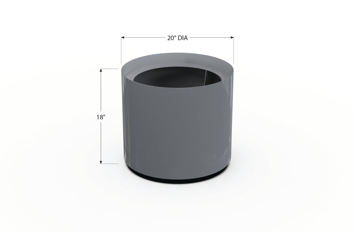 Aluminum Round Planter – 12" to 20" DIA