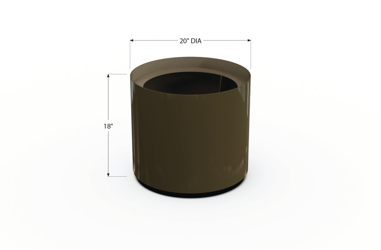 Aluminum Round Planter – 12" to 20" DIA